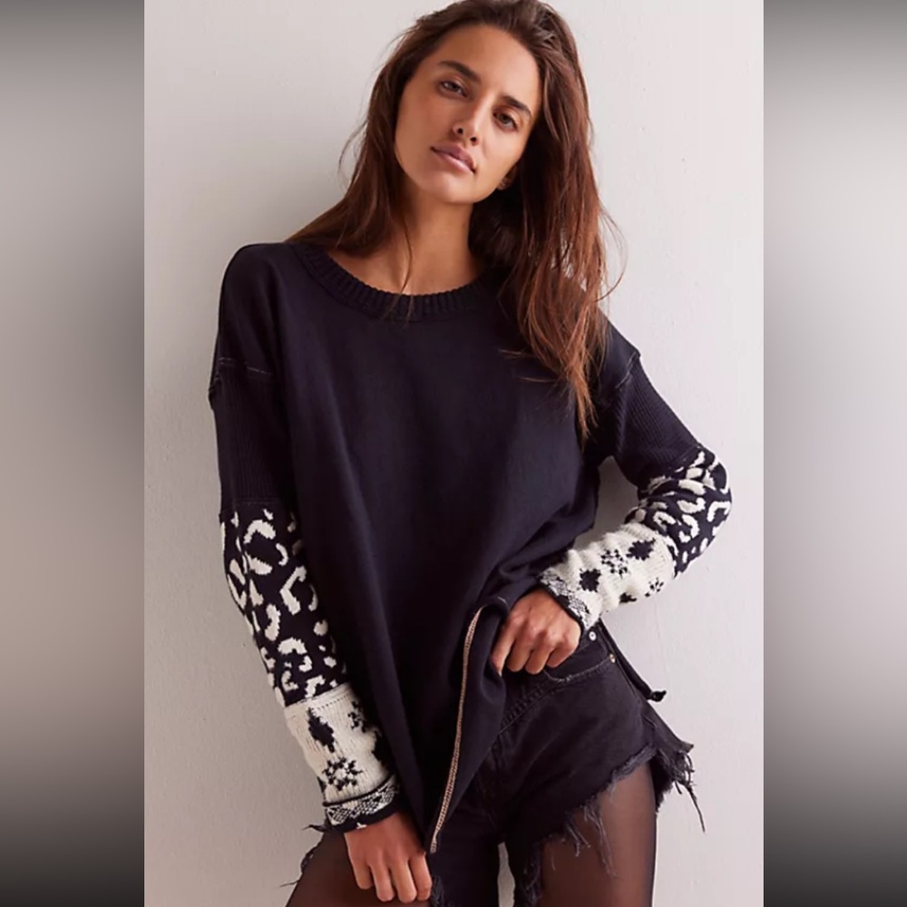 free people • we the free tiger style cuff top